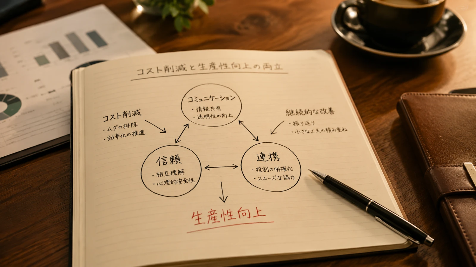 スムーズに連携して仕事を進めるチームの様子